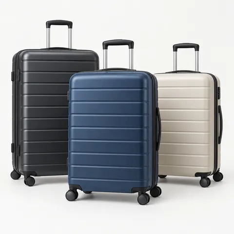 Hard shell checked suitcases